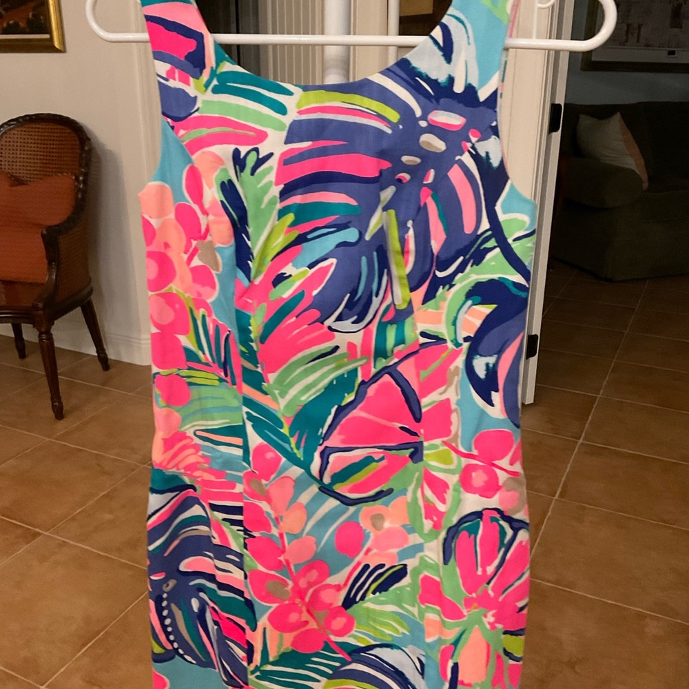 Vibrant Tropical Print Dress